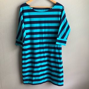 Kelly’s Kids horizontal striped dress Large dolman